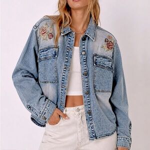 Driftwood DW Steer Head Denim Shacket NWT